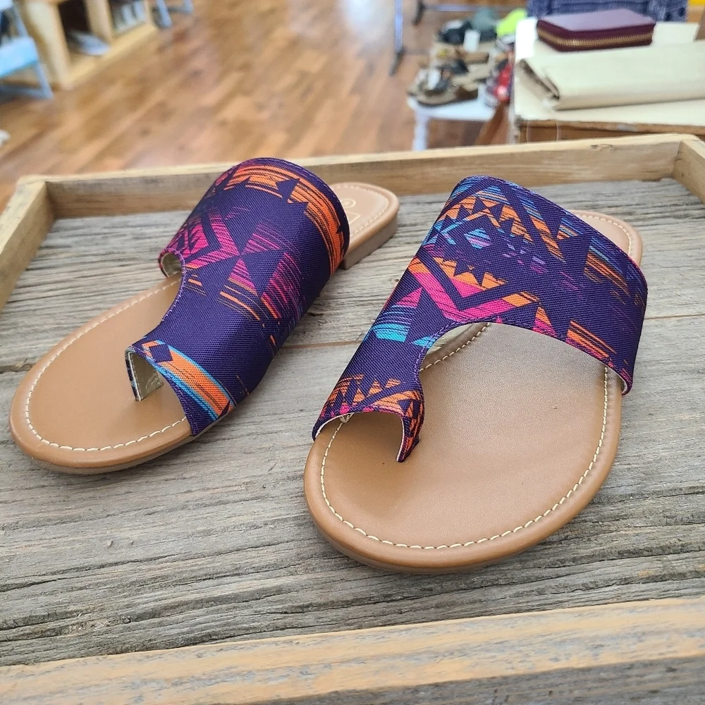 Everglades Colorful Sandals Size 8